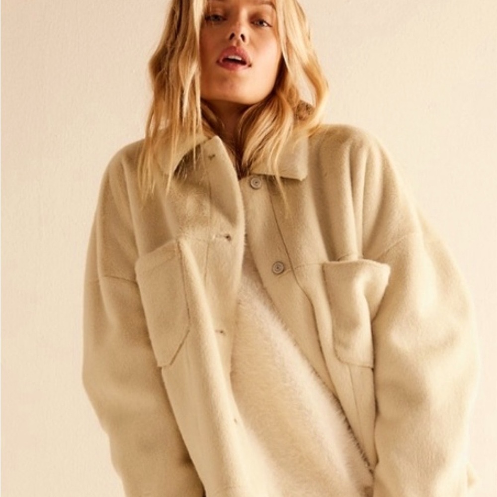 Gorgeous oversized faux fur jacket from Free People.